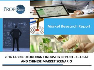 Fabric Deodorant Industry, 2011-2021 Market Research