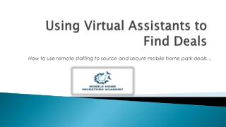 Using Virtual Assistants to Find Deals