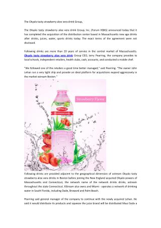The Okyalo tasty strawberry aloe vera drink Group,