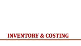 Inventory and costing