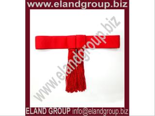 Army Sash, Waist Belt, Red Waist Sash