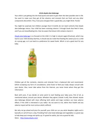 drink okyalo aloe beberage