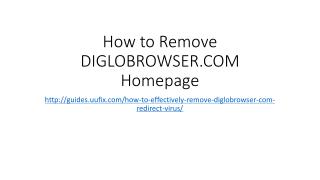 How to Remove DIGLOBROWSER.COM Homepage