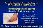 Perinatal Hepatitis B Prevention Program TX Department of Health Services