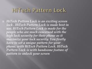 HiTech Pattern Lock
