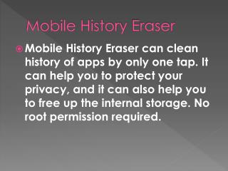 Mobile history eraser