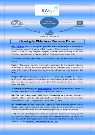 Choosing the Right Forms Processing Partner