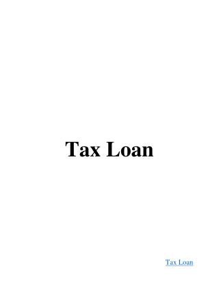 Tax Loan
