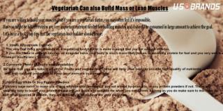 vegetarian can also build mass and lean body