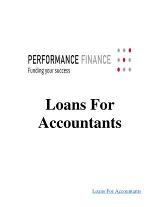 Loans For Accountants