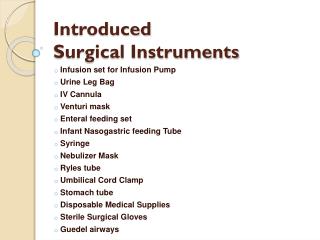 Introduced Surgical Instruments by angiplast