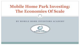 Stock Investing Versus Mobile Home Park Investing