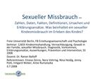 Sexueller Missbrauch Zahlen, Daten, Fakten, Definitionen, Ursachen und Erkl rungsans tze. Was beinhaltet ein sexueller