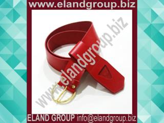 Masonic Regalia KT Red Leather Belt & Frog