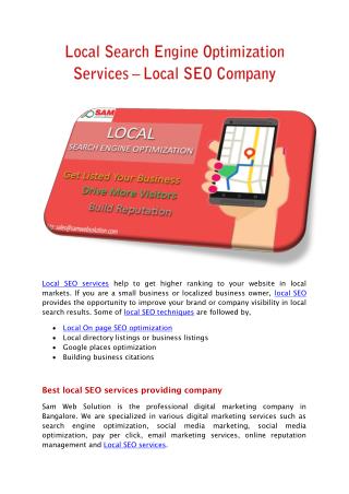 Local Search Engine Optimization Services – Local SEO Company