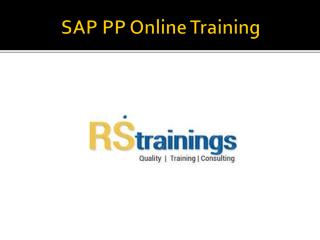 SAP PP Online Training COURSE content |sap mm course material