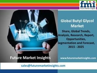 Butyl Glycol Market Analysis and Segments 2015-2025