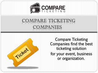 Compare Ticketing Companies Australia