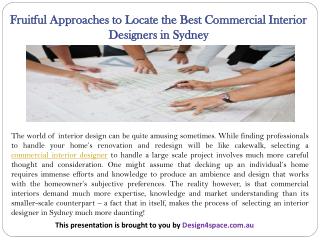 Fruitful Approaches to Locate the Best Commercial Interior Designers in Sydney