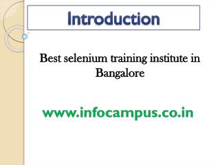 selenium training institute in Bangalore