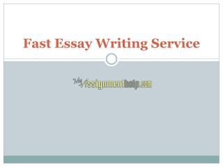 Fast Essay Writing Services in UK USA & Australia - Myassignmethelp.com