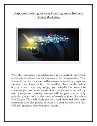 Digital Marketing Solution Company | Corporate ranking