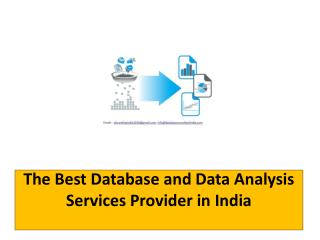 The Best Database and Data Analysis Services Provider in India
