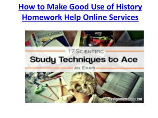 10 Tips for Your History Homework Help from MyAssignmenthelp.com