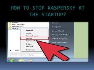 How to Stop Kaspersky at the Startup?