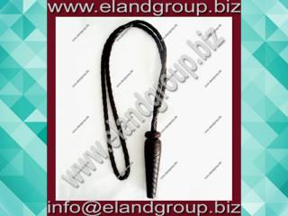 Dark Brown Braided Leather Sword knot