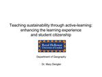 Teaching sustainability through active-learning: enhancing the learning experience and student citizenship