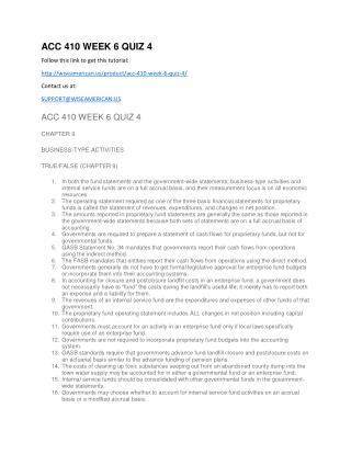 ACC 410 WEEK 6 QUIZ 4