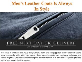 Men's Leather Coats Is Always In Style