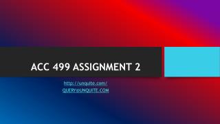 ACC 499 ASSIGNMENT 2