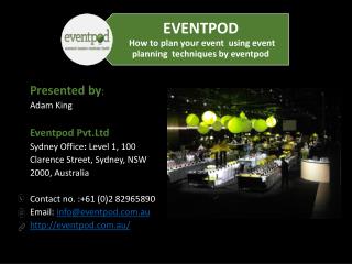 The need to offer corporate event planning services for your corporate guests