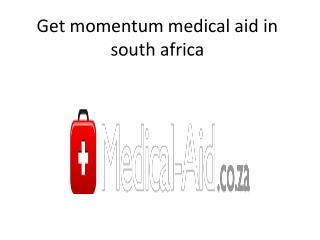Get momentum medical aid in south africa