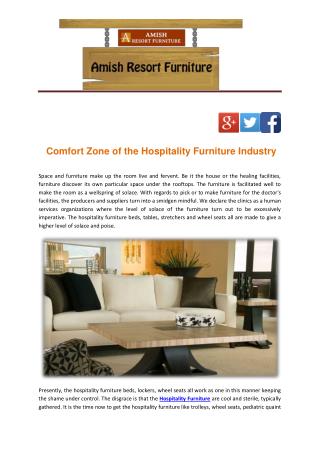 Comfort Zone of the Hospitality Furniture Industry