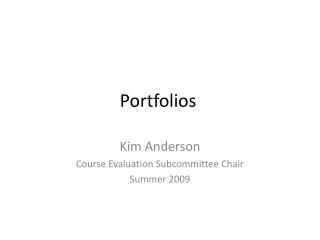 Portfolios