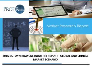 Butoxytriglycol Industry, 2011-2021 Market Research
