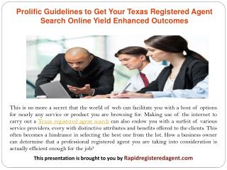 Prolific Guidelines to Get Your Texas Registered Agent Search Online Yield Enhanced Outcomes