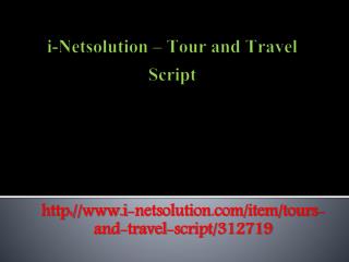 i-Netsolution - Tour and Travel Script