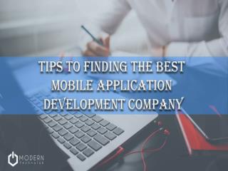 Tips to find mobile application development company