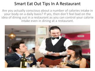 Smart Eat Out Tips In A Restaurant