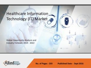 Healthcare Information Technology (IT) Market - Industry set to go positively