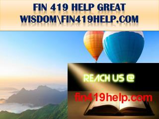 FIN 419 HELP GREAT WISDOM\fin419help.com