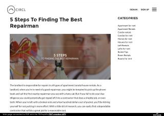 5 Steps To Finding The Best Repairman