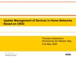 Update Management of Devices in Home Networks Based on OSGi