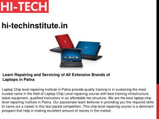 Learn Repairing and Servicing of All Extensive Brands of Laptops in Patna