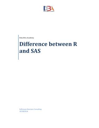 Difference between R and SAS