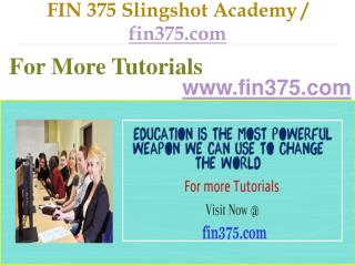 FIN 375 Slingshot Academy / fin375.com